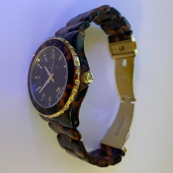 MICHAEL KORS Brown Tortoise Shell Acetate Ladies Watch - Picture 2 of 4
